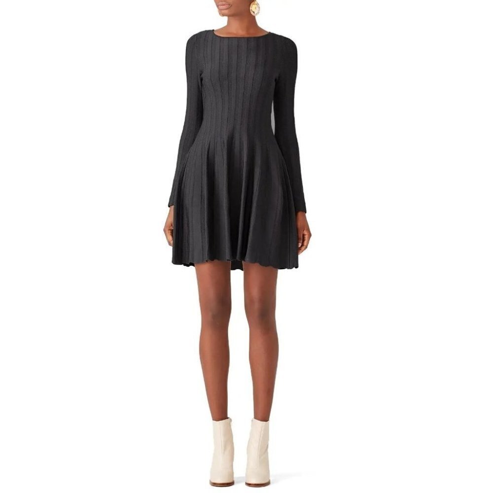 Elizabeth & James Gray Granite Flare Dress $395 - Picture 3 of 10